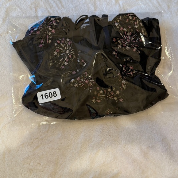 New! For Love and Lemons Caprice Bow Detail Teddy Black 31608 - Picture 15 of 15